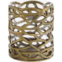 Windlicht Mase 27cm, kleur Brass antique