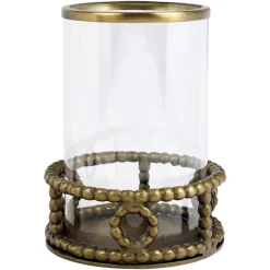 Windlicht Mile 26cm, kleur Brass antique