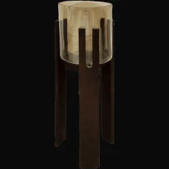 Windlicht Reese 80cm, kleur Walnut