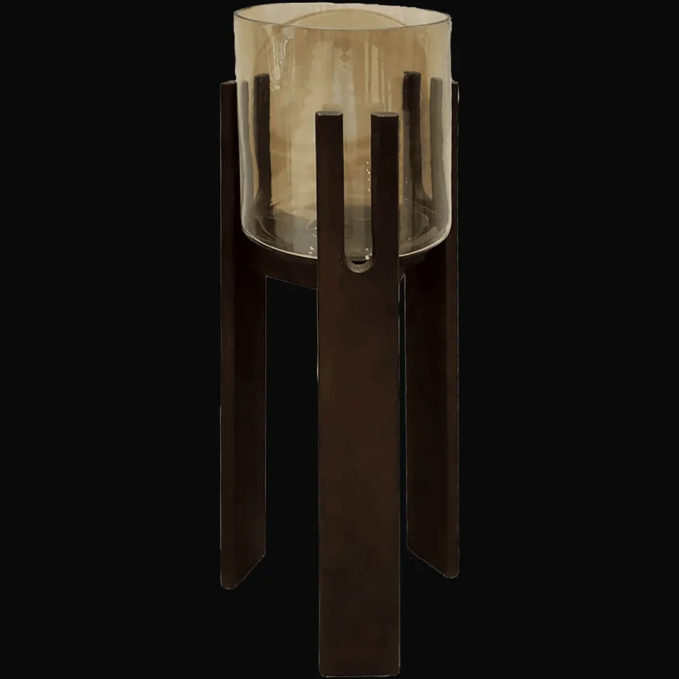 Windlicht Reese 80cm, kleur Walnut