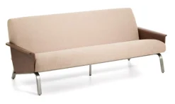 3-zits Bank Amsen Stof en eiken