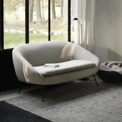 2-zits Bank Barrow Bouclé, kleur Off White