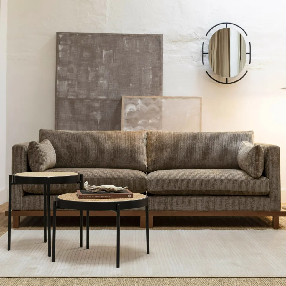 3-zits Bank Blossom Walnoot Eikenhout en stof