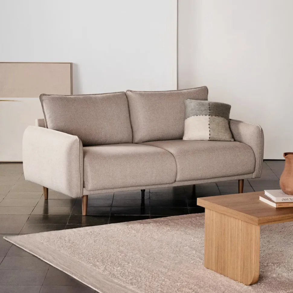 2-zits Bank Carlota Structuurstof, kleur Beige