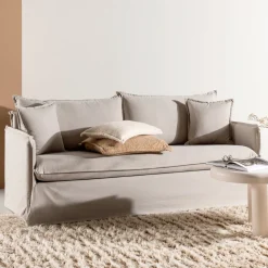 3-zits Bank Elden Linnen 200cm