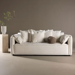 3-zits Bank Errin Velvet, kleur Beige