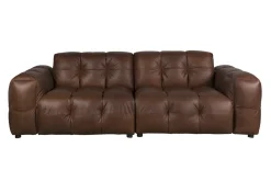 3-zits Bank Hackman Leder