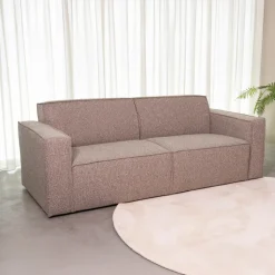 3-zits Bank Kay Bouclé, kleur Mushroom