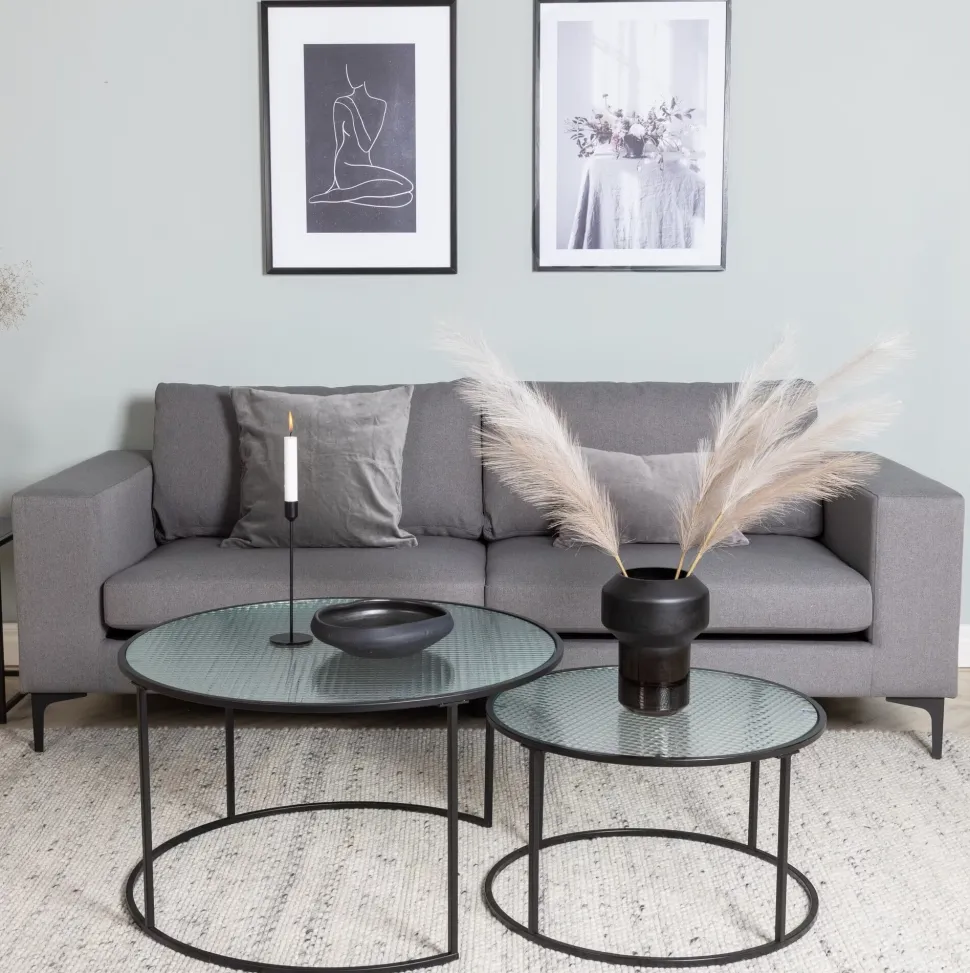 3-zits Bank Laqueta Stof