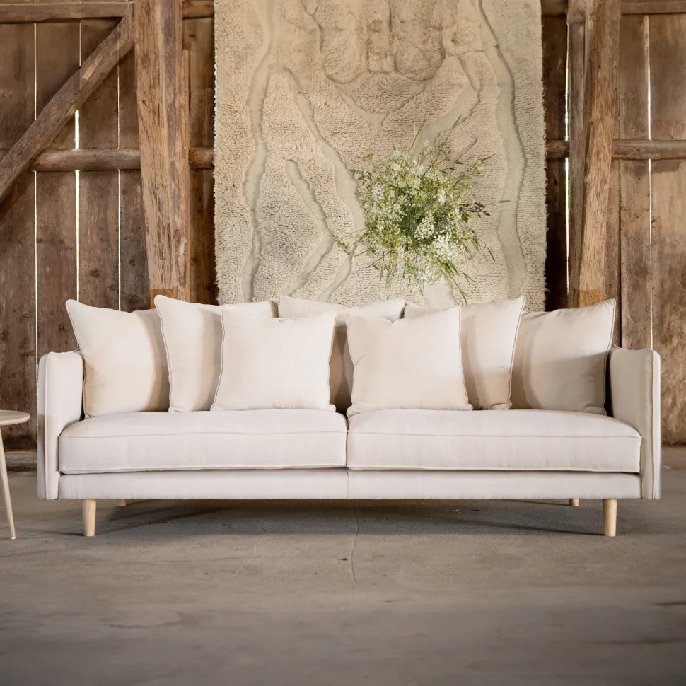 3-zits Bank Nghia 240cm Linnen, kleur Beige