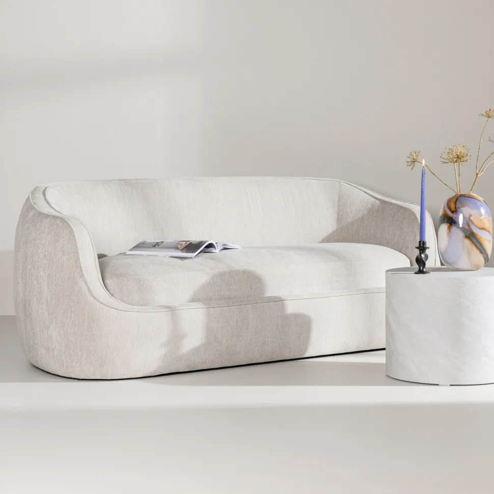 3-zits Bank Quentella kleur Lichtgrijs