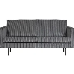 2,5-zits Bank Rodeo Geweven, kleur Zwart/Grijs