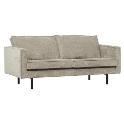 2,5-zits Bank Rodeo Ribstof, kleur Donker Zand