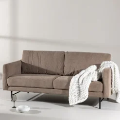 3-zits Bank Sumit Rib, kleur Bruin