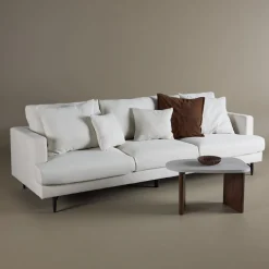 3-zits Bank Tamora Linnenlook, kleur Beige