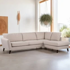 3-zits Hoekbank Gudren Geweven, kleur Beige