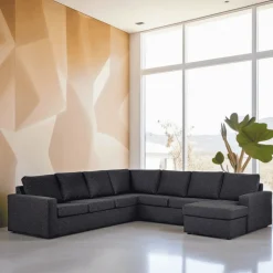 6-zits Hoekbank Misti Links/Rechts, kleur Antraciet