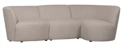 3-zits Loungebank Coco Rechts, Bouclé