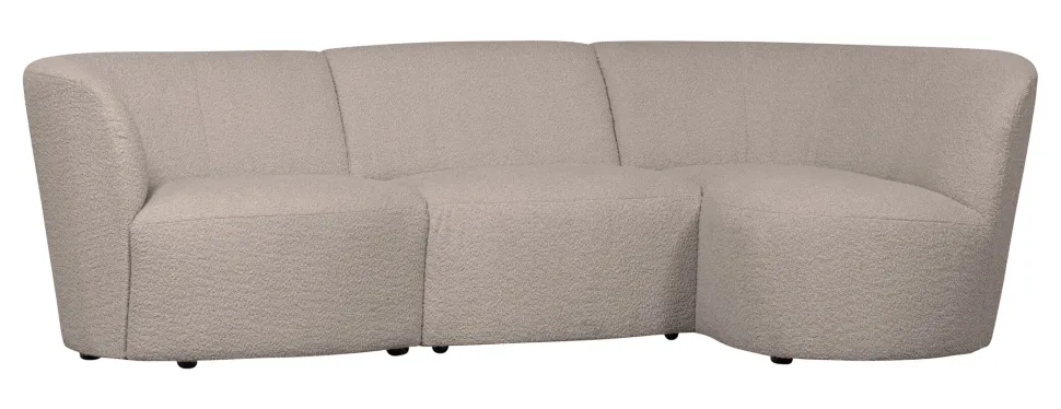 3-zits Loungebank Coco Rechts, Bouclé