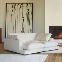 3-zits Loungebank Gala Met dubbele chaise longue, 210cm, Chenille