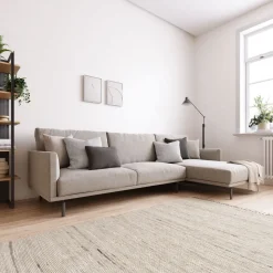 4-zits Loungebank Galene Rechts, 314cm, kleur Beige