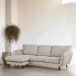 3-zits Loungebank Shafiq Links, kleur Beige