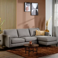 3-zits Loungebank Shawneen Links/Rechts, kleur Taupe