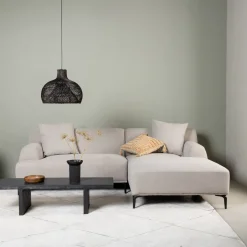 3-zits Loungebank Tacora Rechts, 242cm, kleur Lichtgrijs