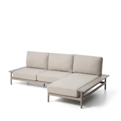 3-zits Loungebank Vathi 250cm, kleur Taupe