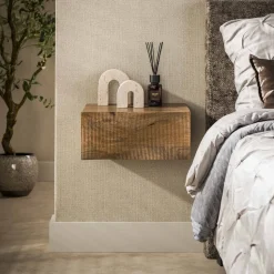 Zwevend Nachtkastje Dulse Mangohout, Met 1 lade