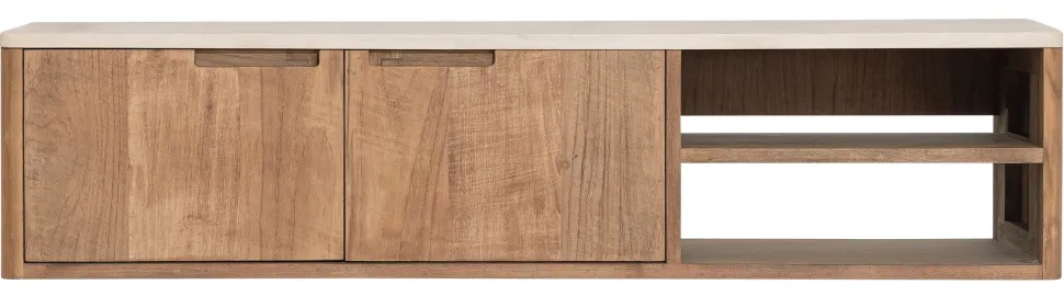 Zwevend TV-meubel Bliss Mortex Teakhout