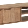 Zwevend TV-meubel Bliss Teakhout, Met deurtjes